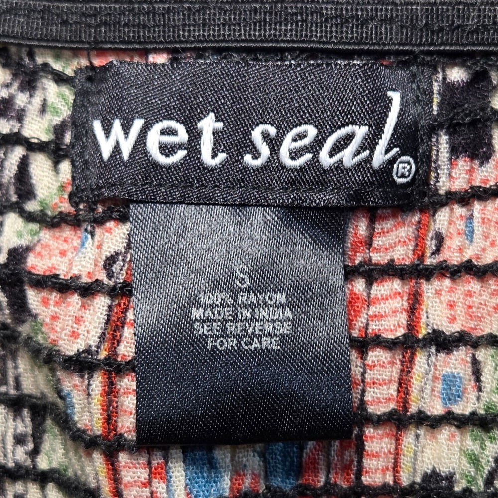 Wet Seal Boho Smocked Patchwork Handkerchief Dres… - image 3